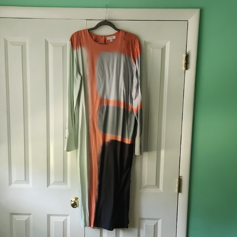 Equipment Multicolor Long Sleeve Dress